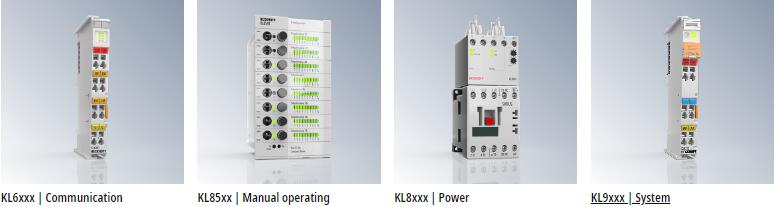 BECKHOFF Bus Terminal:KL6xxx Communication KL85xx Manual operating KL8xxx Power KL9xxx System